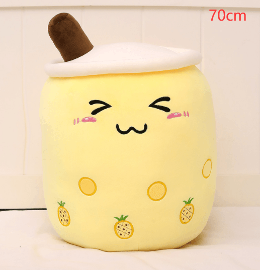 Cute Fruit Drink Plush Stuffed Soft Strawberry Milk Tea Plush Boba Tea Cup Toy Bubble Tea Pillow Cushion Kids Gift - EX-STOCK CANADA