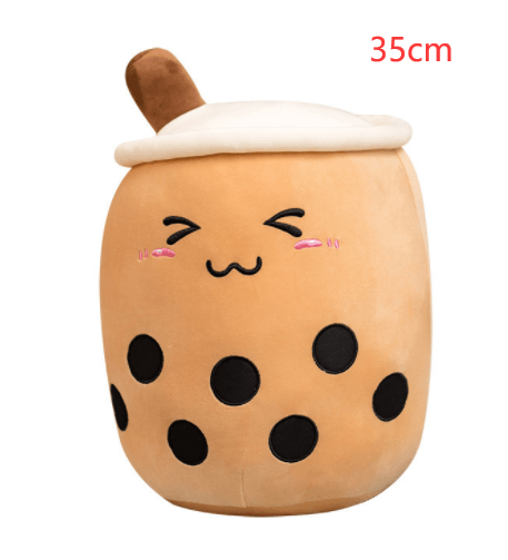 Cute Fruit Drink Plush Stuffed Soft Strawberry Milk Tea Plush Boba Tea Cup Toy Bubble Tea Pillow Cushion Kids Gift - EX-STOCK CANADA