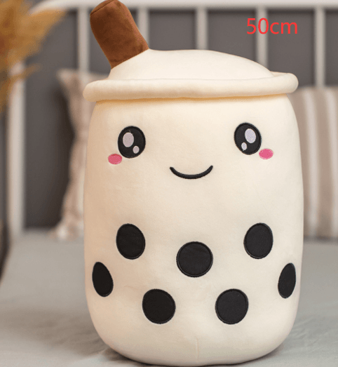 Cute Fruit Drink Plush Stuffed Soft Strawberry Milk Tea Plush Boba Tea Cup Toy Bubble Tea Pillow Cushion Kids Gift - EX-STOCK CANADA