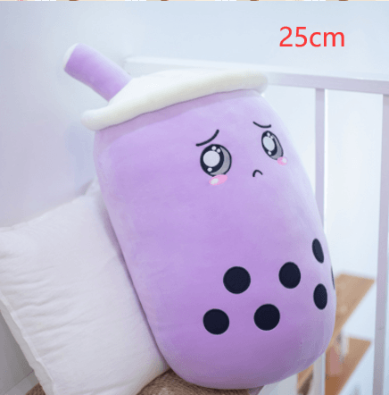 Cute Fruit Drink Plush Stuffed Soft Strawberry Milk Tea Plush Boba Tea Cup Toy Bubble Tea Pillow Cushion Kids Gift - EX-STOCK CANADA