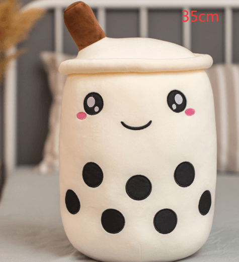 Cute Fruit Drink Plush Stuffed Soft Strawberry Milk Tea Plush Boba Tea Cup Toy Bubble Tea Pillow Cushion Kids Gift - EX-STOCK CANADA