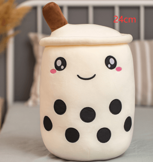 Cute Fruit Drink Plush Stuffed Soft Strawberry Milk Tea Plush Boba Tea Cup Toy Bubble Tea Pillow Cushion Kids Gift - EX-STOCK CANADA