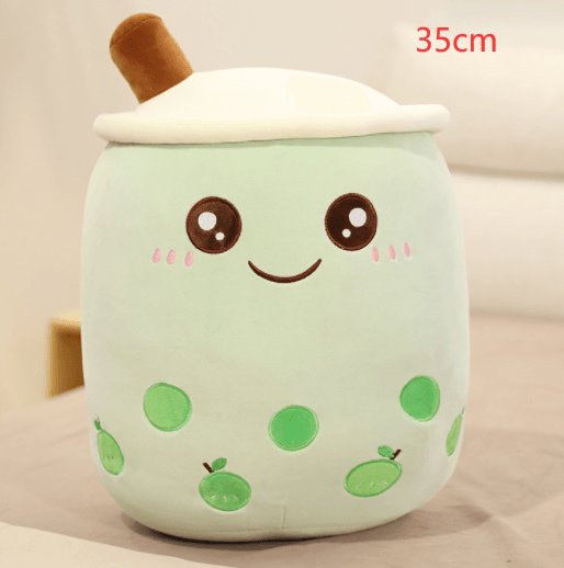 Cute Fruit Drink Plush Stuffed Soft Strawberry Milk Tea Plush Boba Tea Cup Toy Bubble Tea Pillow Cushion Kids Gift - EX-STOCK CANADA