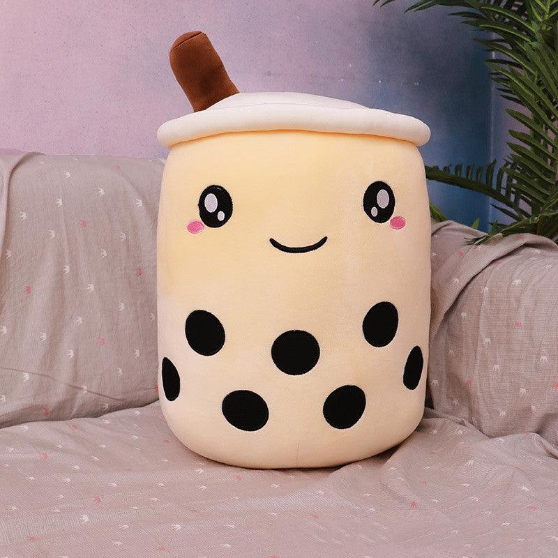 Cute Fruit Drink Plush Stuffed Soft Strawberry Milk Tea Plush Boba Tea Cup Toy Bubble Tea Pillow Cushion Kids Gift - EX-STOCK CANADA