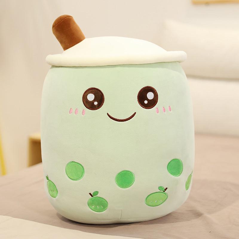 Cute Fruit Drink Plush Stuffed Soft Strawberry Milk Tea Plush Boba Tea Cup Toy Bubble Tea Pillow Cushion Kids Gift - EX-STOCK CANADA