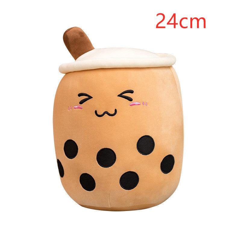 Cute Fruit Drink Plush Stuffed Soft Strawberry Milk Tea Plush Boba Tea Cup Toy Bubble Tea Pillow Cushion Kids Gift - EX-STOCK CANADA