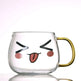 Cute Glass Expression Coffee Cup Mug - EX-STOCK CANADA