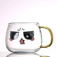 Cute Glass Expression Coffee Cup Mug - EX-STOCK CANADA