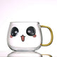 Cute Glass Expression Coffee Cup Mug - EX-STOCK CANADA