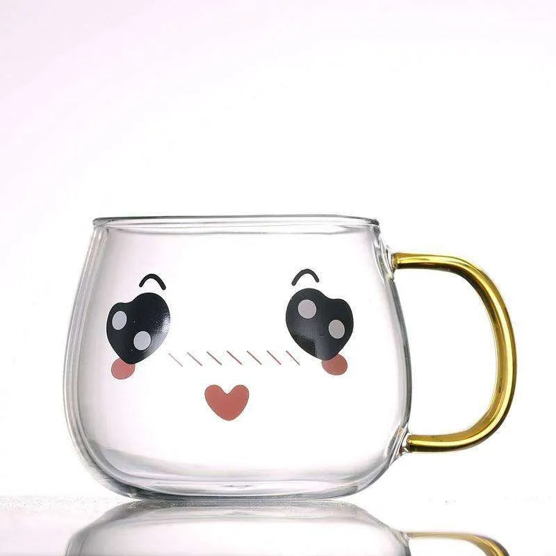 Cute Glass Expression Coffee Cup Mug - EX-STOCK CANADA