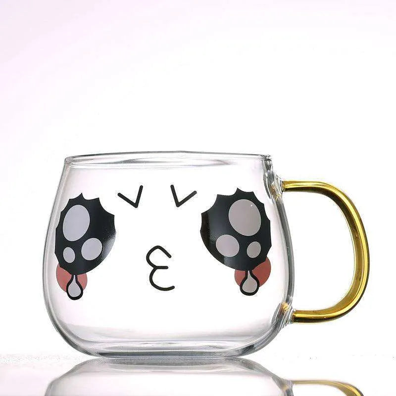 Cute Glass Expression Coffee Cup Mug - EX-STOCK CANADA