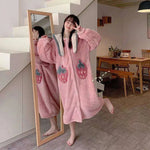 Cute padded flannel hooded pajamas - EX-STOCK CANADA