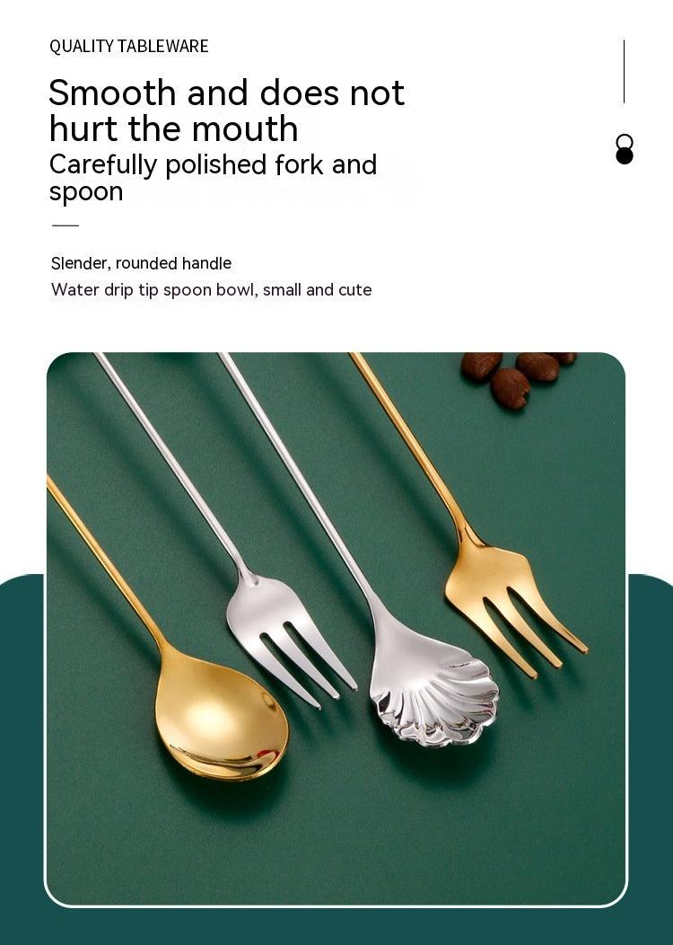 Cute Star and Moon 304 Stainless Steel Spoon and Fork Set for Coffee - EX-STOCK CANADA