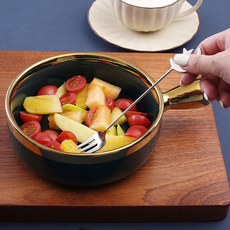 Cute Star and Moon 304 Stainless Steel Spoon and Fork Set for Coffee - EX-STOCK CANADA