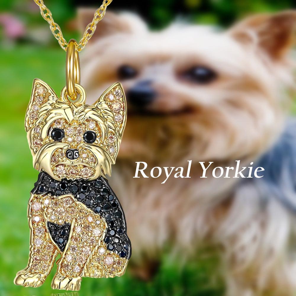 Cute Yorkshire Dog Pendant Zinc Alloy Die Casting Necklace - EX-STOCK CANADA