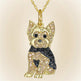 Cute Yorkshire Dog Pendant Zinc Alloy Die Casting Necklace - EX-STOCK CANADA