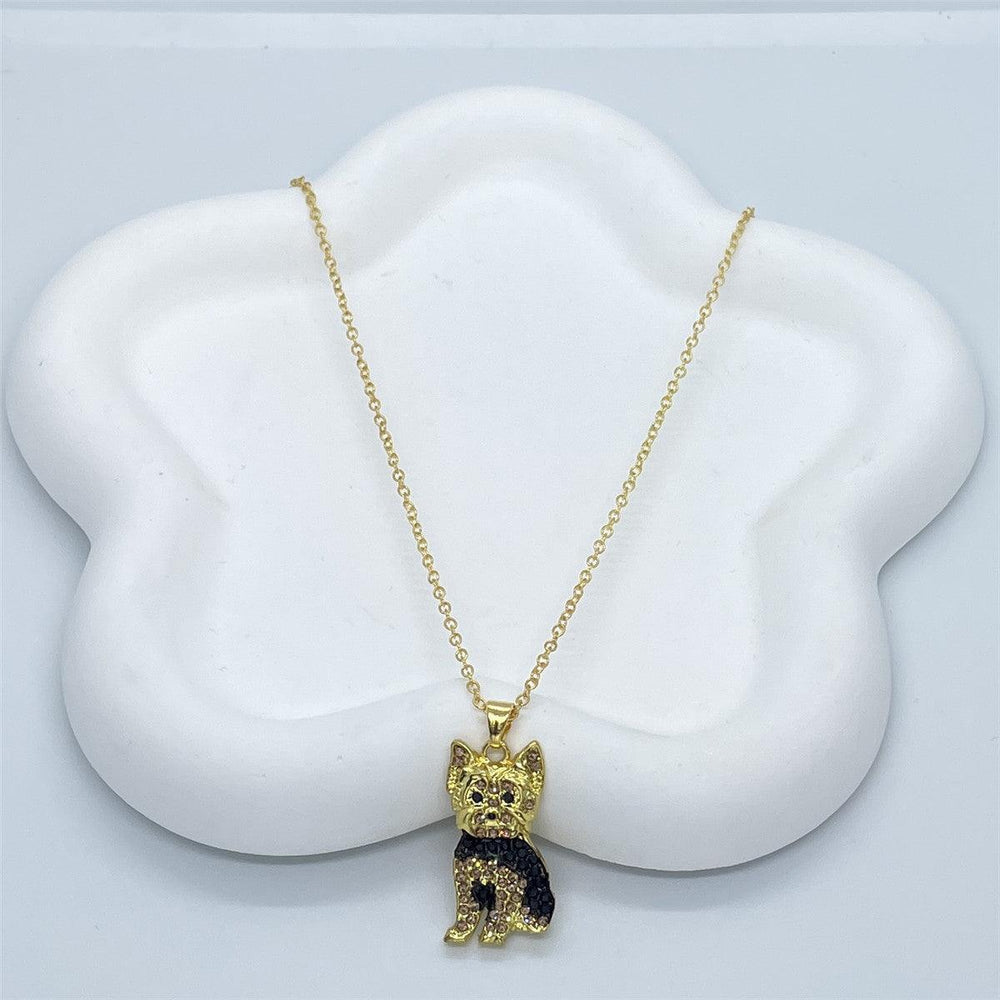 Cute Yorkshire Dog Pendant Zinc Alloy Die Casting Necklace - EX-STOCK CANADA