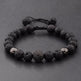 CZ Zircon Pave Lava Weaving Bracelet Men Beads - EX-STOCK CANADA