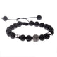 CZ Zircon Pave Lava Weaving Bracelet Men Beads - EX-STOCK CANADA