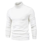 Men's Plain Slim Pullover Polo Sweatshirt Turtleneck Sweater Winter Casual Tops Men