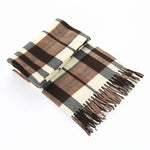 Handmade Autumn And Winter Velvet Fleece Plaid Scarf