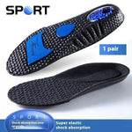 Nuevas plantillas deportivas para zapatos Alta elasticidad triple amortiguador absorben la almohadilla de la almohadilla de la memoria PU Memory Cushion de aire súper suave suelas