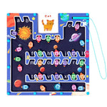 Magnetic Letters Matching Walking Parking Maze Letters Early Cognitive Montessori Educational Toys