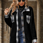 Plaid Woolen Coat Fashion Lapel Single-breasted Mid-length Coat Women's Clothing