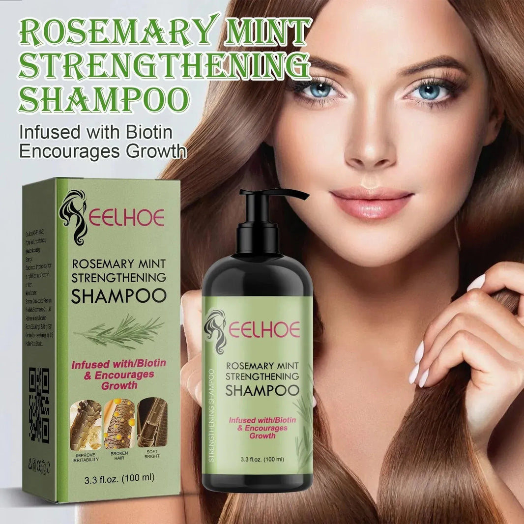 Eelhoe Rosemary Mint Renforcement and Growth Shampooing Biotin infusé