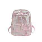 Mochila transparente PVC Gran capacidad Moba escolar de estudiante