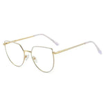 Women's Plate Anti-Blue Light Glasses Fashion Metal Large Frame