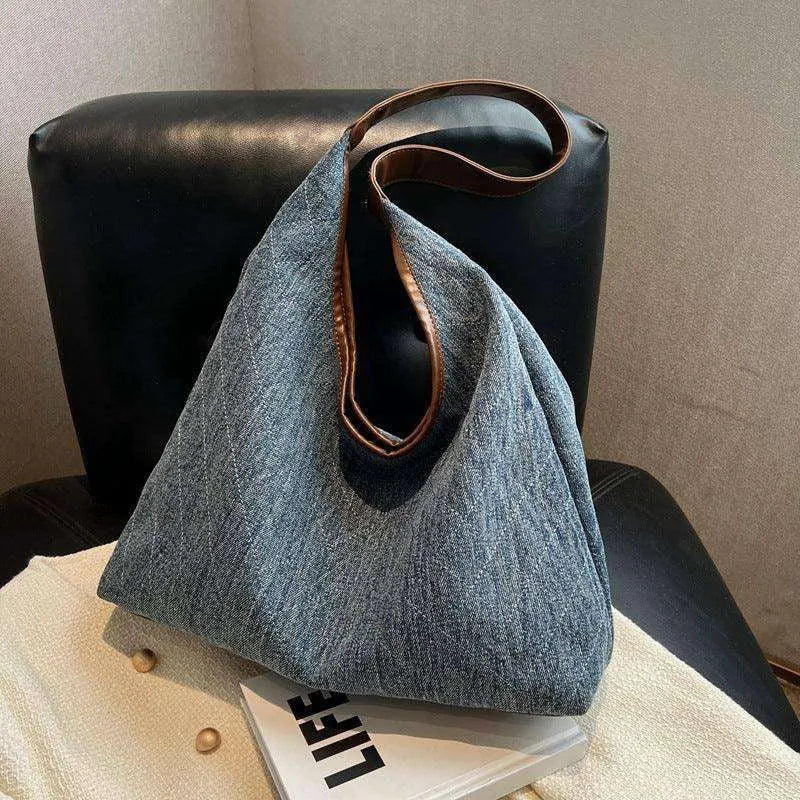 Denim Bucket Bag: Women's Large Tote - EX-STOCK CANADA