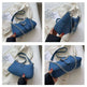 Denim Shoulder Bags Women's Fashion Chains Handbag Crossbody Bags Small Square Armpit Bag - EX-STOCK CANADA