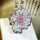 Diamond Flower Ring Female Opening - EX-STOCK CANADA