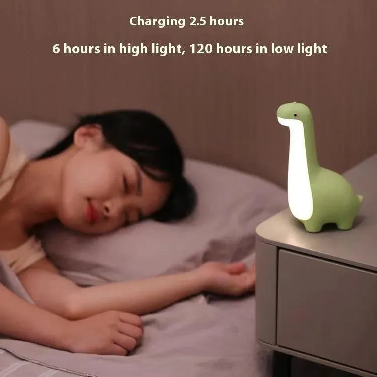 Dinosaur Night Light Cute Children's Night Light Eye Protection Bedside Timing Lamp USB Charging Room Decoration Children's Gift - EX-STOCK CANADA