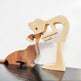 DIY Figurine Wood Dog Ornament Sculpture Home Decoration A Man A Dog Wood Sculpture Christmas Gifts Model Decor - EX-STOCK CANADA