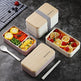 Double Plastic Compartment Lunch Box Student Microwaveable Lunch - EX-STOCK CANADA