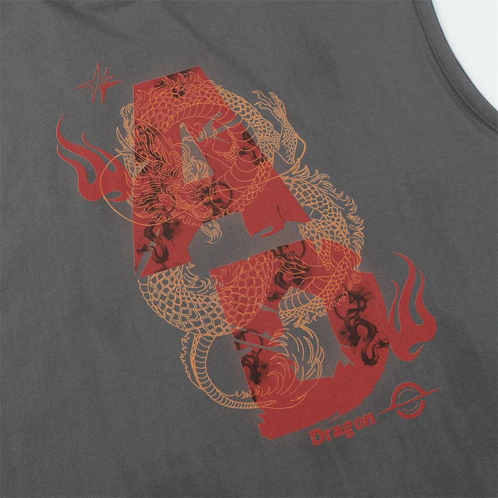 Dragon Totem Printed Waistcoat - EX-STOCK CANADA