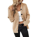 Drawstring Knitted Cardigan Coat Women's Hooded Single-breasted Sweater - EX-STOCK CANADA
