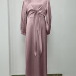 Dubai Middle East Kaftan Abaya Turkey Satin Dress. - EX-STOCK CANADA