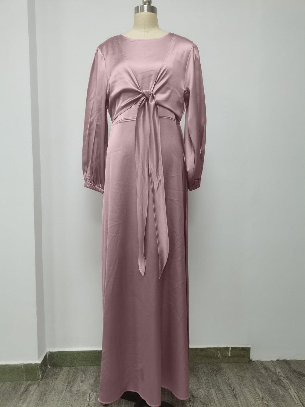 Dubai Middle East Kaftan Abaya Turkey Satin Dress. - EX-STOCK CANADA