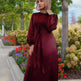 Dubai Middle East Kaftan Abaya Turkey Satin Dress. - EX-STOCK CANADA