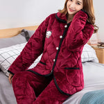 Plus Velvet Coral Winter Outfit Can Be Worn Outside Winter and Autumn  pajamas and Sleepwear Loungewear