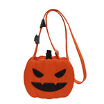 2024 Halloween Bags Funny Pumpkin Cartoon Shoulder Crossbody Bag With Bat Personalized Creative Female Bag