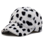 Fashion Leopard Fleece Baseball All-matching Peaked Cap