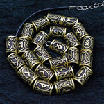 Set Of Viking Rune Bead Bracelets Gothic Bracelets