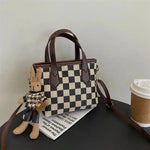 Fashion Houndstooth Shoulder Bags Portable Checkerboard Handbags All-match Messenger Crossbody Bag Women