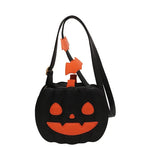 2024 Halloween Bags Funny Pumpkin Cartoon Shoulder Crossbody Bag With Bat Personalized Creative Female Bag