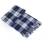 Handmade Autumn And Winter Velvet Fleece Plaid Scarf