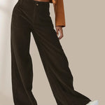 High Waist Drooping Slimming Casual Straight Pants Women's Trousers